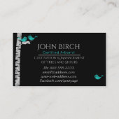 **樺の木ツリーブルーバードアーボリストツリードクター 名刺 (裏面)