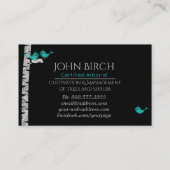 *~*樺の木ツリーブルーバードツリードクター。アーボリスト 名刺 (裏面)