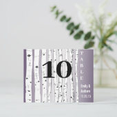 樺の木ツリープレイビル結婚フォントのテーブル番号 ポストカード (スタンド正面)