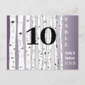 樺の木ツリープレイビル結婚フォントのテーブル番号 ポストカード (正面)