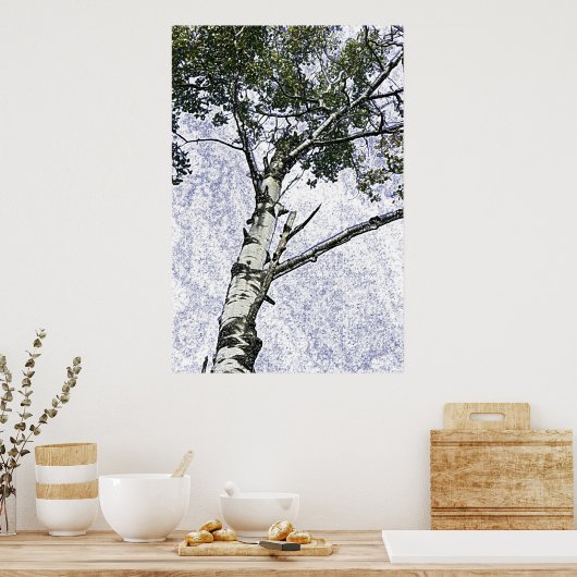 樺の木ツリーポスター ポスター (キッチン)
