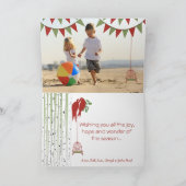 樺の木ツリーメリークリスマスカードと写真 シーズンカード (内部)