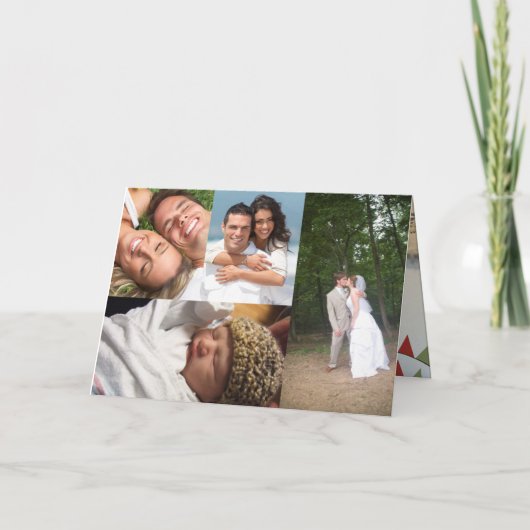 樺の木ツリーメリークリスマスカードと写真 シーズンカード (裏面)