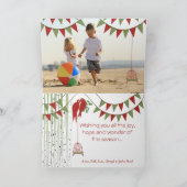 樺の木ツリーメリークリスマスカードと写真 シーズンカード (内部)