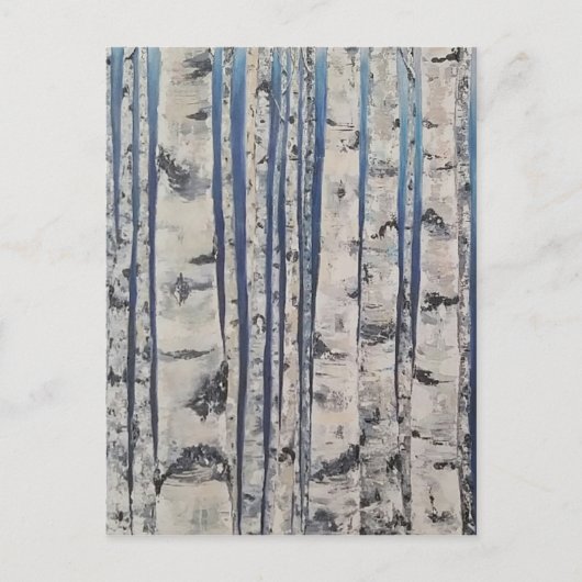 樺の木ツリーモースコード ポストカード (正面)