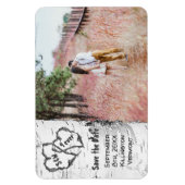 樺の木ツリー写真Date Magnetを保存 マグネット (縦)