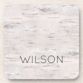 樺の木ツリー名アウトドア自然愛好家ニュートラル コースター