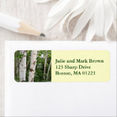 樺の木ツリー差出人住所ラベル ラベル (インサイチュ)