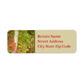 樺の木ツリー幹 ラベル (正面)