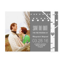 樺の木ツリー文字列lights photo save date