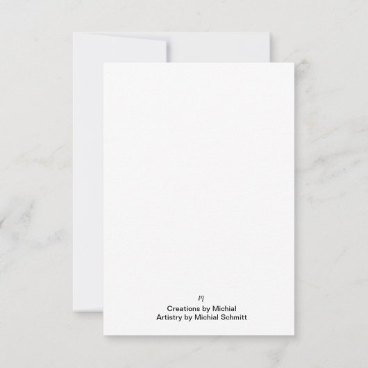 樺の木ツリー空白のノートカード – #2 ノートカード (裏面)