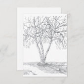 樺の木ツリー空白のノートカード – #2 ノートカード (正面/裏面)