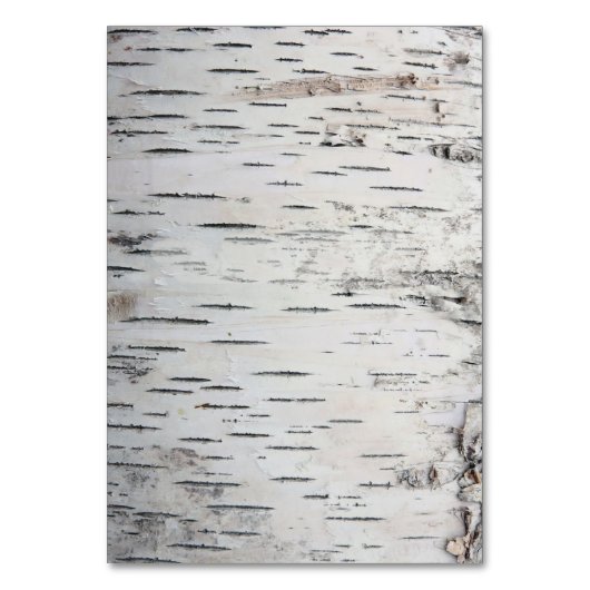 樺の木ツリー素朴ウッドラ結婚ンドの挿入カード テーブルナンバー (裏面)