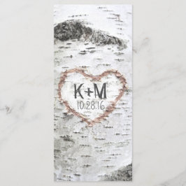 樺の木ツリー素朴結婚式 プログラム