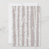 樺の木ツリー素朴自然カスタムウェディング招待状 招待状 (裏面)