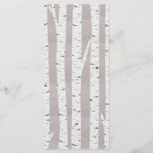 樺の木ツリー素朴自然結婚メニュー メニュー (裏面)