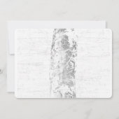 樺の木ツリー結婚と彫りハート初期化 招待状 (裏面)