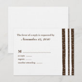 樺の木ツリー結婚の応答カード 出欠カード (正面/裏面)