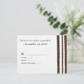 樺の木ツリー結婚の応答カード 出欠カード (スタンド正面)