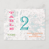 樺の木ツリー結婚フォレストのテーブル番号 ポストカード (正面)