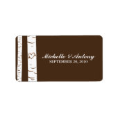 樺の木ツリー結婚式の引き出物ラベル ラベル (正面)