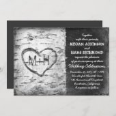 樺の木ツリー結婚式招待状 招待状 (正面/裏面)