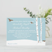 樺の木ツリー結婚式招待状 招待状 (スタンド正面)