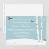 樺の木ツリー結婚式招待状 招待状 (正面/裏面)