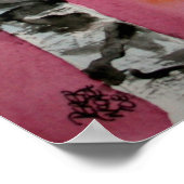 樺の木ツリー風景抽象芸術アートプリントポスター ポスター (角)