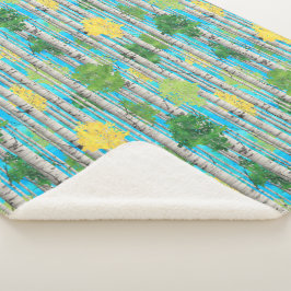 樺の木ツリー シェルパブランケット