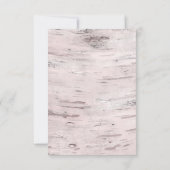 樺の木ツリー&彫りハートウェディング素朴RSVP 出欠カード (裏面)