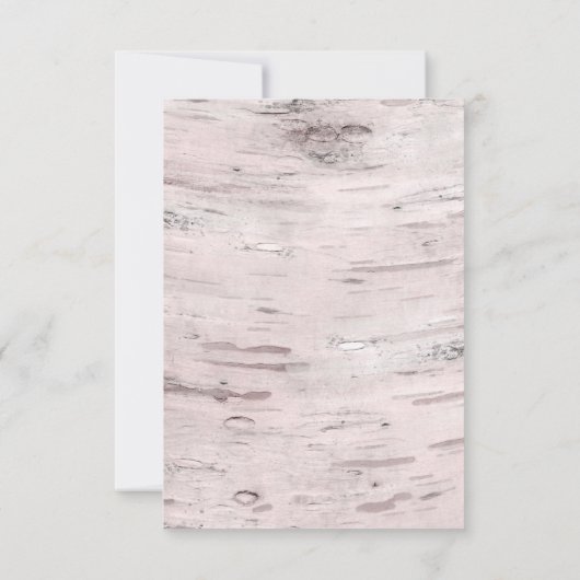 樺の木ツリー&彫りハートウェディング素朴RSVP 出欠カード (裏面)