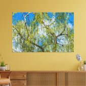 樺の木ツリー – 春は空中にある キャンバスプリント (インサイチュ (リビング))