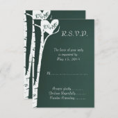 樺の木ツリーRSVP 出欠カード (正面/裏面)