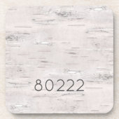 樺の木ツリーZIPコードアウトドア自然新規ホーム コースター (正面)