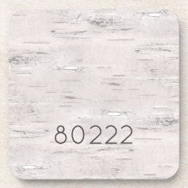 樺の木ツリーZIPコードアウトドア自然新規ホーム コースター