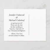 樺の木ツリ救ー日付の新郎新婦ハートモノグラム 案内ポストカード (裏面)