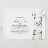 樺の木ツリ素朴ー結婚ズ 招待状 (正面/裏面)