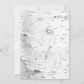 樺の木ツリ結婚ー二ハート 招待状 (裏面)