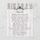 樺の木ツ素朴リーの結婚詳細/方向 エンクロージャーカード (正面)