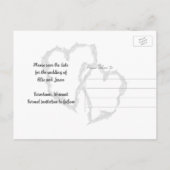 樺の木ハート写真はがきを保存する 案内ポストカード (裏面)