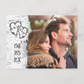 樺の木ハート写真はがきを保存する 案内ポストカード (正面)