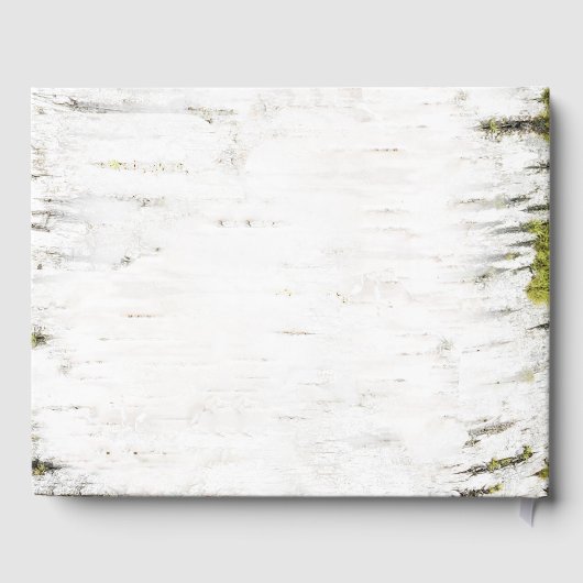 樺の木ハート素朴秋の結婚式 ゲストブック (裏面)