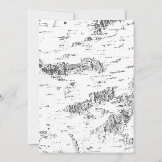 樺の木バークシンプル – フォトカ素朴ード 案内状 (裏面)