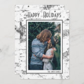 樺の木バークシンプル – フォトカ素朴ード 案内状 (正面/裏面)