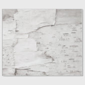 樺の木バークツリーホワイトカントリー素朴ウッドランド ラッピングペーパー (フラット)