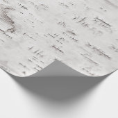 樺の木バークツリーホワイトカントリー素朴ウッドランド ラッピングペーパー (角)