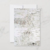 樺の木バークハートウェディングRSVPカード 出欠カード (裏面)