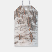 樺の木バークハート素朴カントリー秋の結婚式 ギフトタグ (裏面)