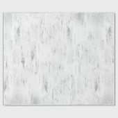 樺の木バークホワイト素朴ホリデーギフト ラッピングペーパー (フラット)